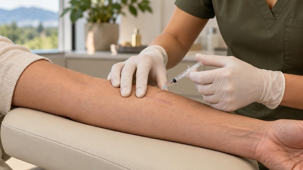 Terapia neural para para cicatriz de operación